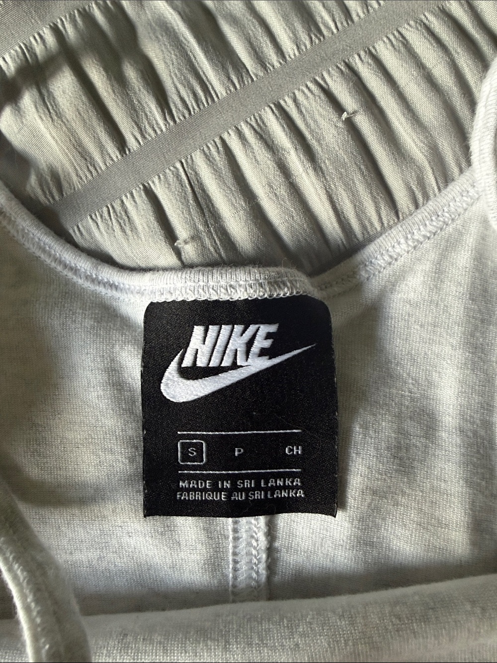 Nike White Cropped Camisole with Black Nike Air Logo - Picture 2 of 4